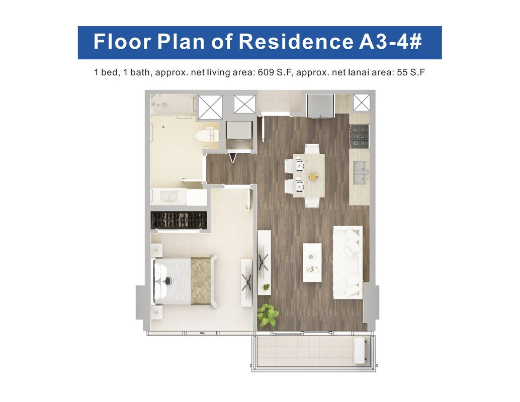 Hawaii City Plaza Floor Plan A3-4