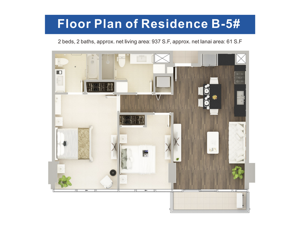 Hawaii City Plaza Floor Plan B-5