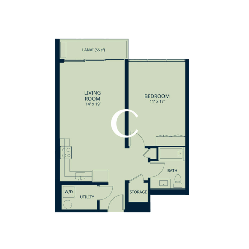 Kapiolani Residence Floor Plan C