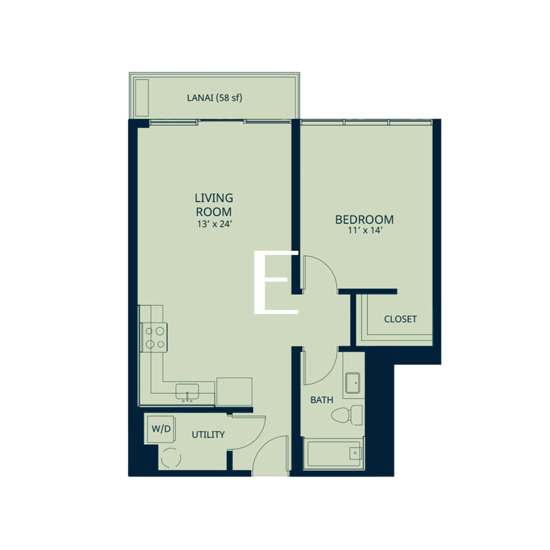 Kapiolani Residence Floor Plan E
