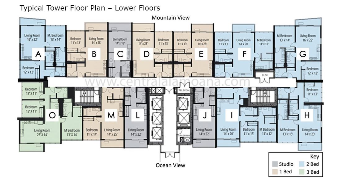 The Central Ala Moana Floor Plan